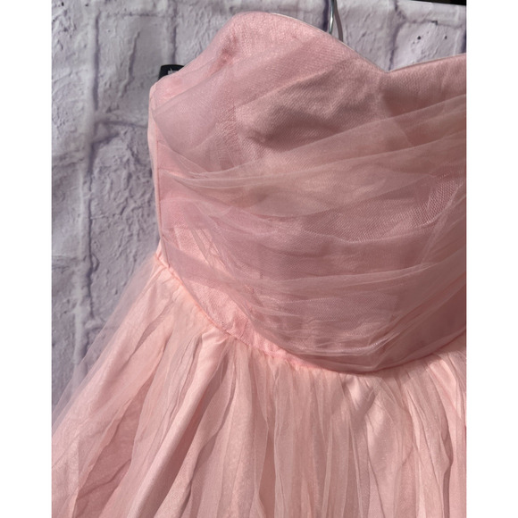 Sweetheart Tulle Fit N Flare Dress Romantic Tutu Core Layered Bodice Pink Size M - Picture 6 of 11